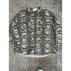 Rare DIAMONDBACK SNAKE CAMOUFLAGE Vintage Spider Oak TEXAS L Hunting Shirt XXL